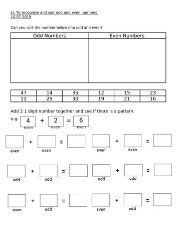 odd and even year 1.